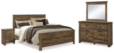 Furniture City Laplace - Ashley Furniture - Trinell King Panel Bed, Dresser, Mirror and 2 Nightstands - King Panel Bed, Dresser, Mirror and 2 Nightstands - B446B74