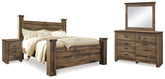 Furniture City Laplace - Ashley Furniture - Trinell King Poster Bed, Dresser, Mirror and Nightstand - King Poster Bed, Dresser, Mirror and Nightstand - B446B75