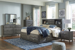 Furniture City Laplace - Ashley Furniture - Caitbrook Queen Storage Bed, Dresser, Mirror, Chest and 2 Nightstands - Queen Storage Bed, Dresser, Mirror, Chest and 2 Nightstands - B476B26