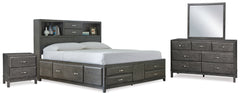 Furniture City Laplace - Ashley Furniture - Caitbrook Queen Storage Bed, Dresser, Mirror and Nightstand - Queen Storage Bed, Dresser, Mirror and Nightstand - B476B13