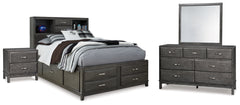 Furniture City Laplace - Ashley Furniture - Caitbrook Full Storage Bed, Dresser, Mirror and Nightstand - Full Storage Bed, Dresser, Mirror and Nightstand - B476B40