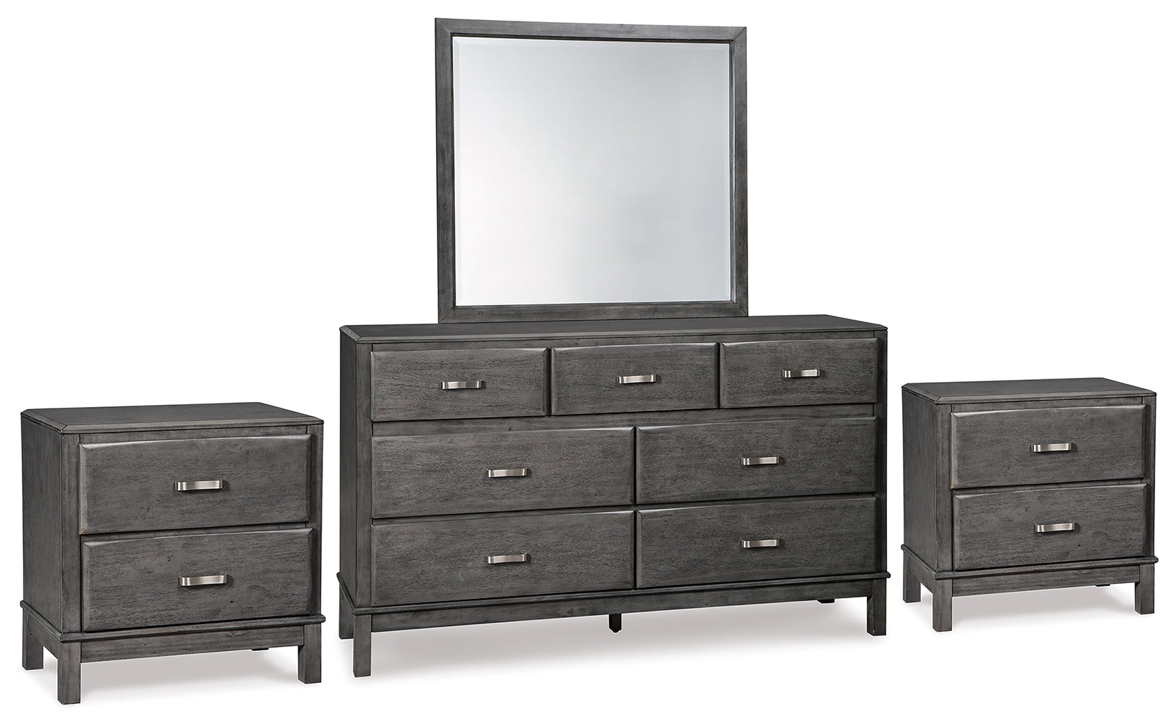 Furniture City Laplace - Ashley Furniture - Caitbrook Dresser, Mirror and 2 Nightstands - Dresser, Mirror and 2 Nightstands - B476B25