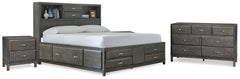 Furniture City Laplace - Ashley Furniture - Caitbrook Queen Storage Bed, Dresser and 2 Nightstands - Queen Storage Bed, Dresser and 2 Nightstands - B476B22