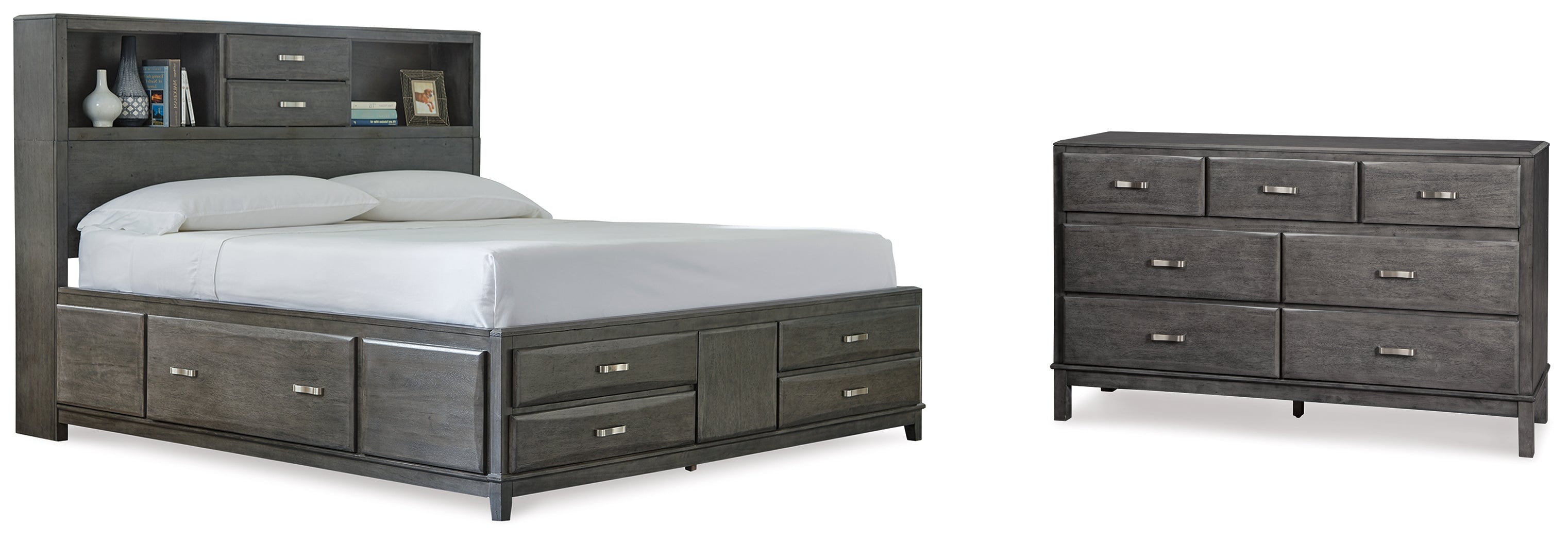Furniture City Laplace - Ashley Furniture - Caitbrook Queen Storage Bed and Dresser - Queen Storage Bed and Dresser - B476B17