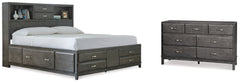 Furniture City Laplace - Ashley Furniture - Caitbrook Queen Storage Bed and Dresser - Queen Storage Bed and Dresser - B476B17