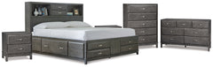 Furniture City Laplace - Ashley Furniture - Caitbrook King Storage Bed, Dresser, Chest and 2 Nightstands - King Storage Bed, Dresser, Chest and 2 Nightstands - B476B10
