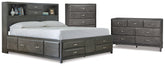 Furniture City Laplace - Ashley Furniture - Caitbrook Queen Storage Bed, Dresser and Chest - Queen Storage Bed, Dresser and Chest - B476B8