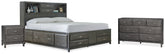 Furniture City Laplace - Ashley Furniture - Caitbrook King Storage Bed, Dresser and Nightstand - King Storage Bed, Dresser and Nightstand - B476B12