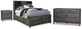 Furniture City Laplace - Ashley Furniture - Caitbrook Full Storage Bed, Dresser and Nightstand - Full Storage Bed, Dresser and Nightstand - B476B36