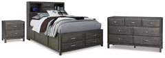 Furniture City Laplace - Ashley Furniture - Caitbrook Full Storage Bed, Dresser and Nightstand - Full Storage Bed, Dresser and Nightstand - B476B36