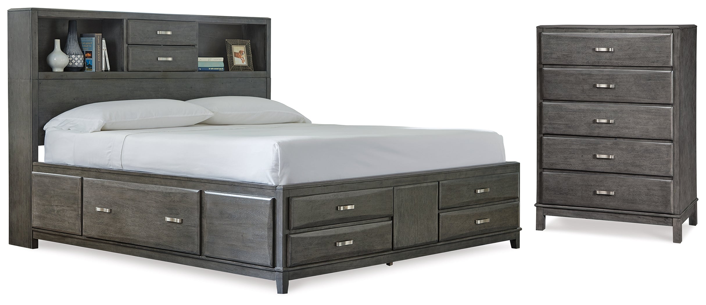 Furniture City Laplace - Ashley Furniture - Caitbrook Queen Storage Bed and Chest - Queen Storage Bed and Chest - B476B19