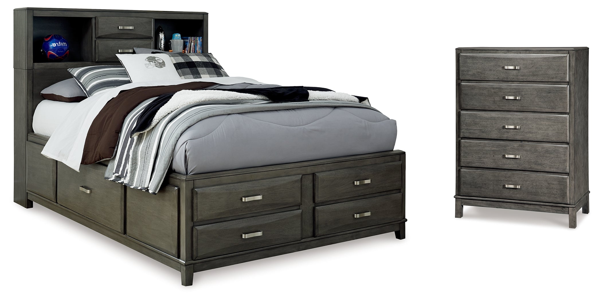Furniture City Laplace - Ashley Furniture - Caitbrook Full Storage Bed and Chest - Full Storage Bed and Chest - B476B27