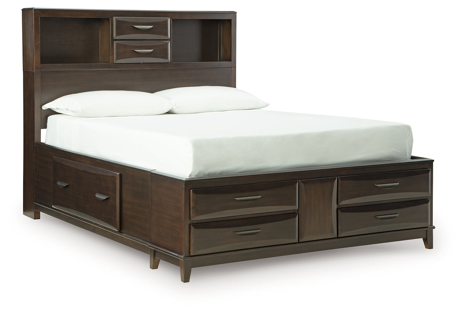 Furniture City Laplace - Ashley Furniture - Vanmore Full Storage Bed - Full Storage Bed / Dark Brown - B479B4