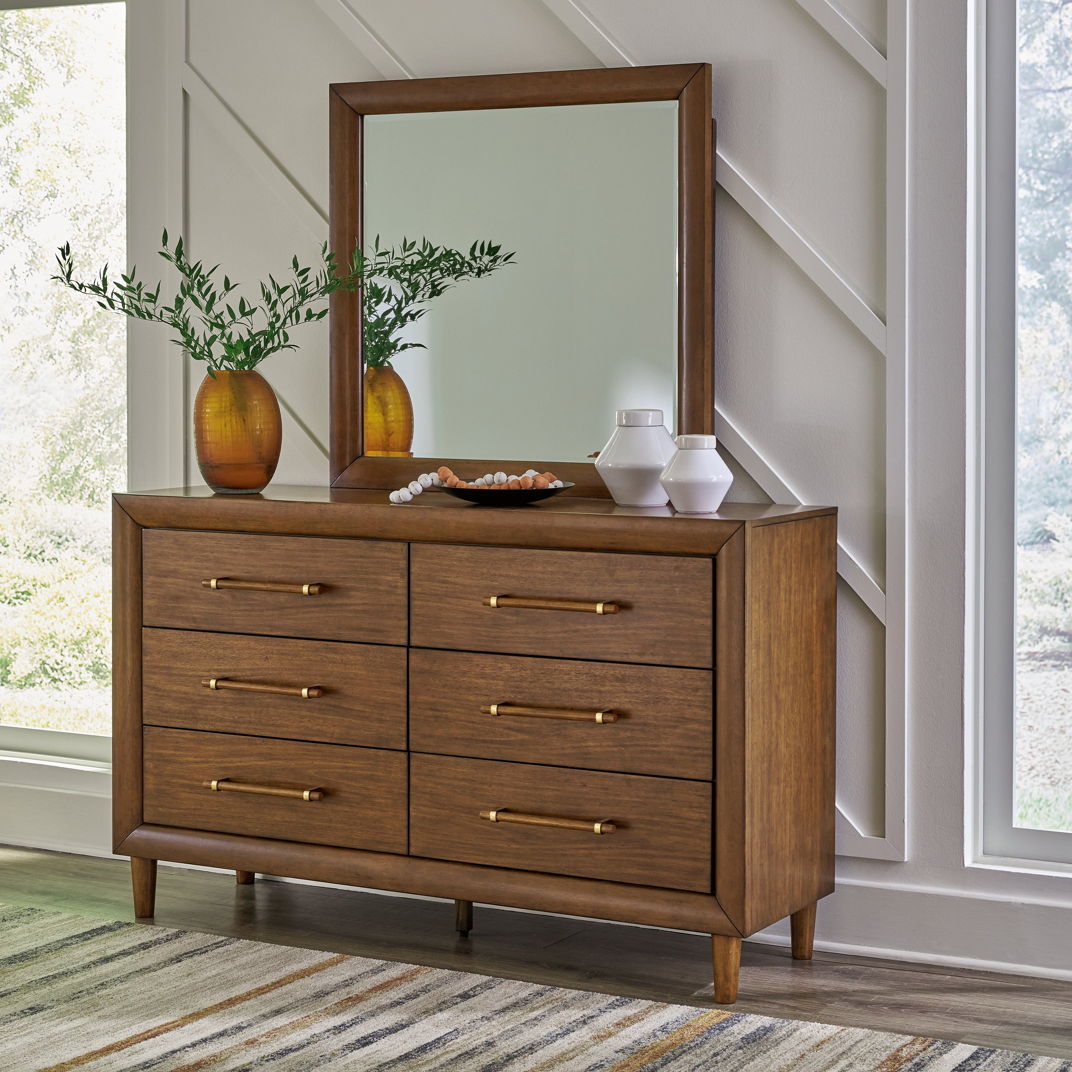 Furniture City Laplace - Ashley Furniture - Lyncott Dresser and Mirror - Dresser and Mirror - B615B1