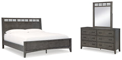 Furniture City Laplace - Ashley Furniture - Montillan King Panel Bed, Dresser and Mirror - King Panel Bed, Dresser and Mirror - B651B6