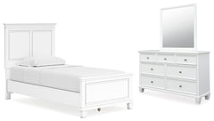 Furniture City Laplace - Ashley Furniture - Fortman Twin Panel Bed, Dresser and Mirror - Twin Panel Bed, Dresser and Mirror - B680B7