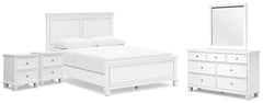 Furniture City Laplace - Ashley Furniture - Fortman Queen Panel Bed, Dresser, Mirror and 2 Nightstands - Queen Panel Bed, Dresser, Mirror and 2 Nightstands - B680B16