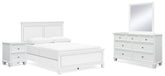 Furniture City Laplace - Ashley Furniture - Fortman Queen Panel Bed, Dresser, Mirror and Nightstand - Queen Panel Bed, Dresser, Mirror and Nightstand - B680B12