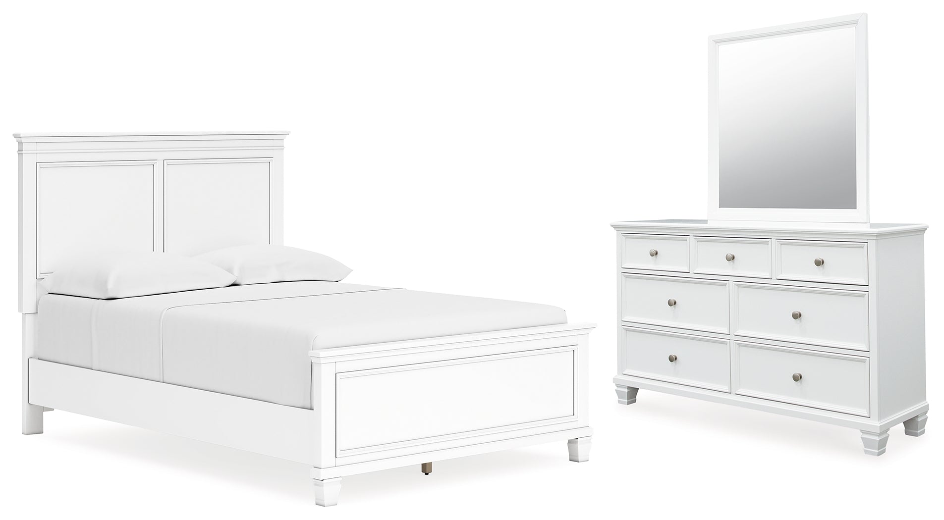 Furniture City Laplace - Ashley Furniture - Fortman Full Panel Bed, Dresser and Mirror - Full Panel Bed, Dresser and Mirror - B680B9