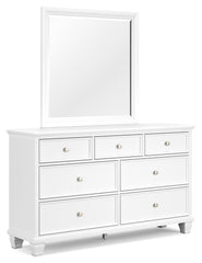 Fortman King Panel Bed, Dresser, Mirror and Nightstand