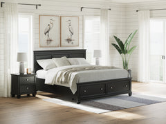 Lanolee King Panel Storage Bed