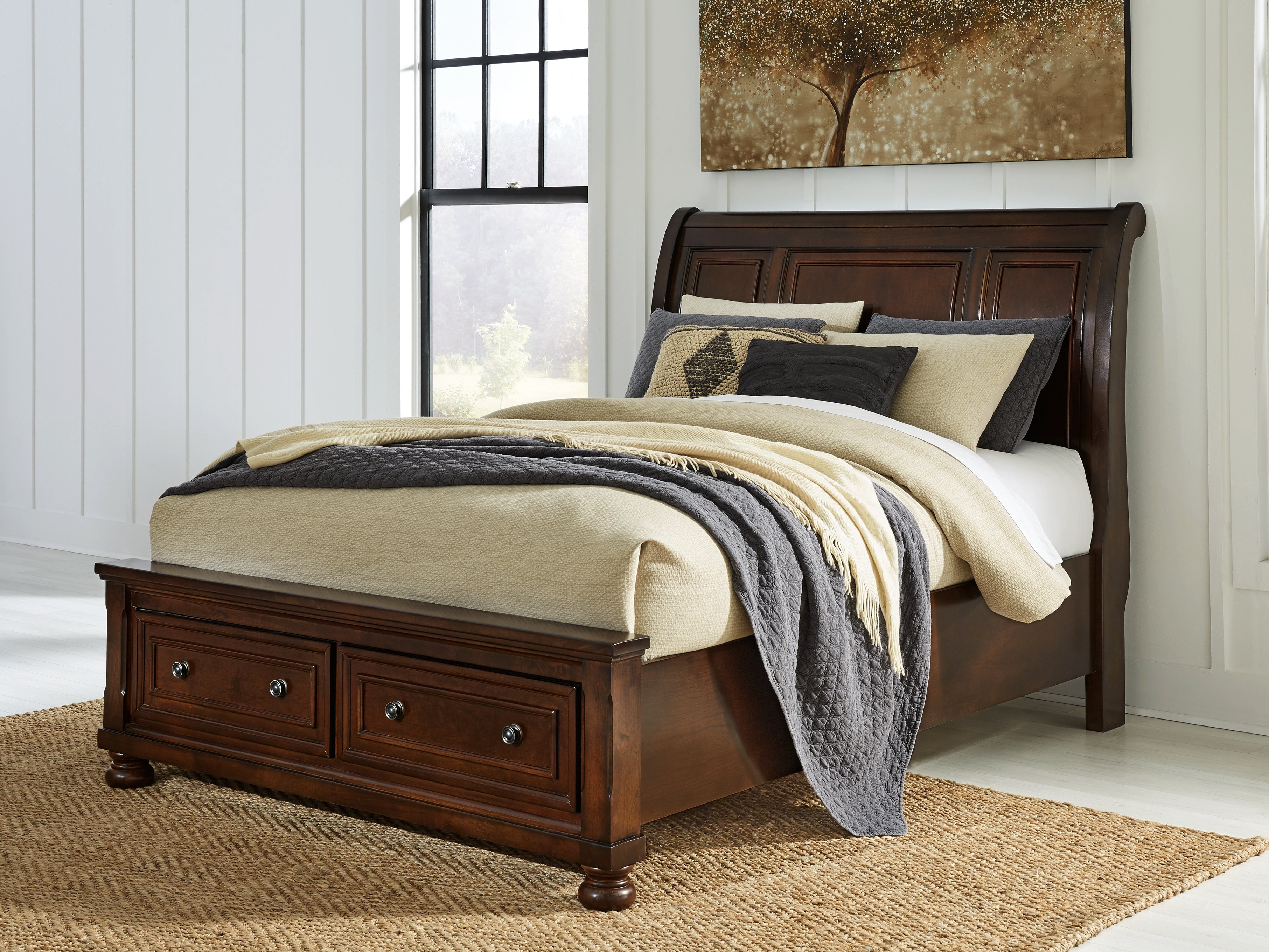 Furniture City Laplace - Ashley Furniture - Porter Queen Sleigh Storage Bed - Queen Sleigh Storage Bed - B697B43