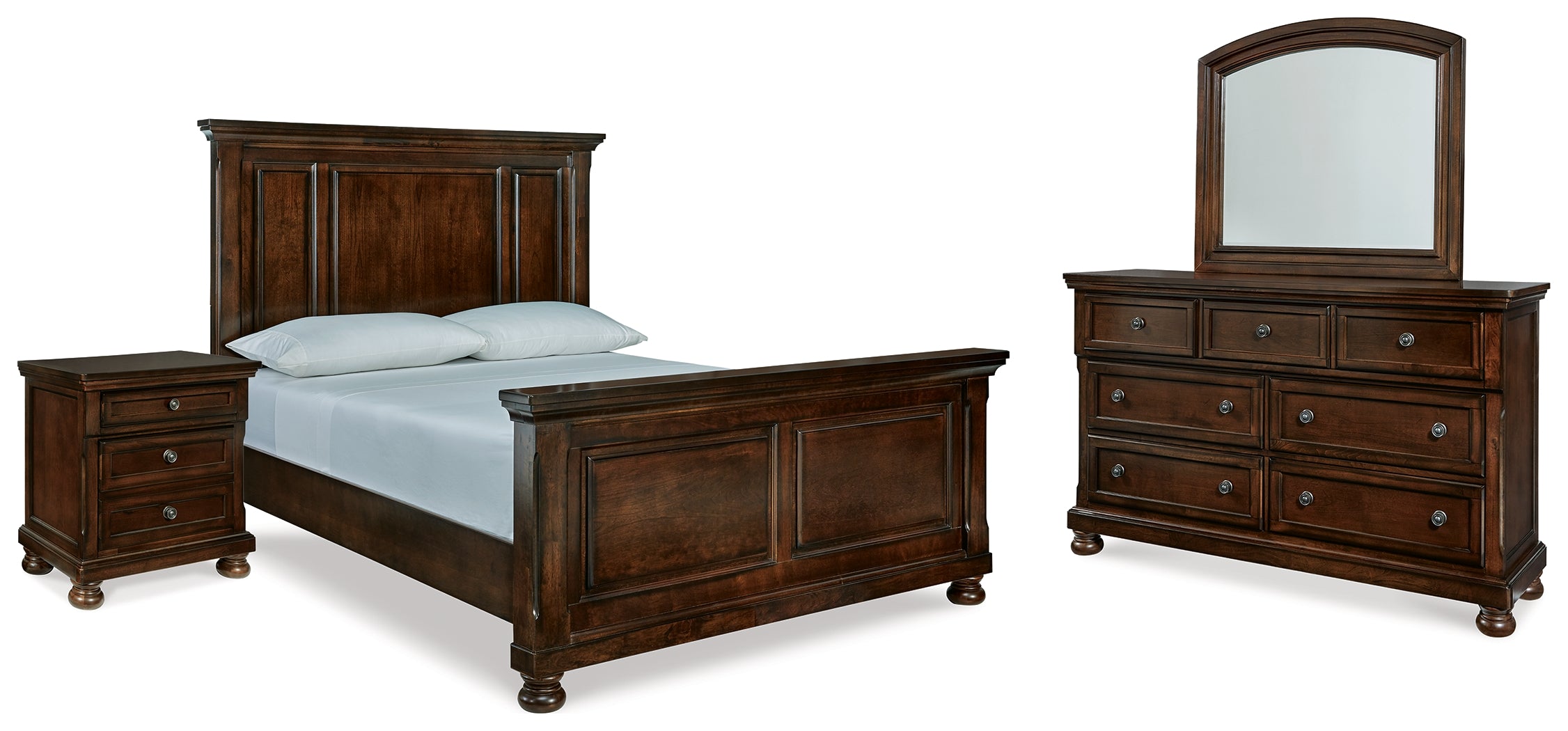 Furniture City Laplace - Ashley Furniture - Porter Queen Panel Bed, Dresser, Mirror and Nightstand - Queen Panel Bed, Dresser, Mirror and Nightstand - B697B29