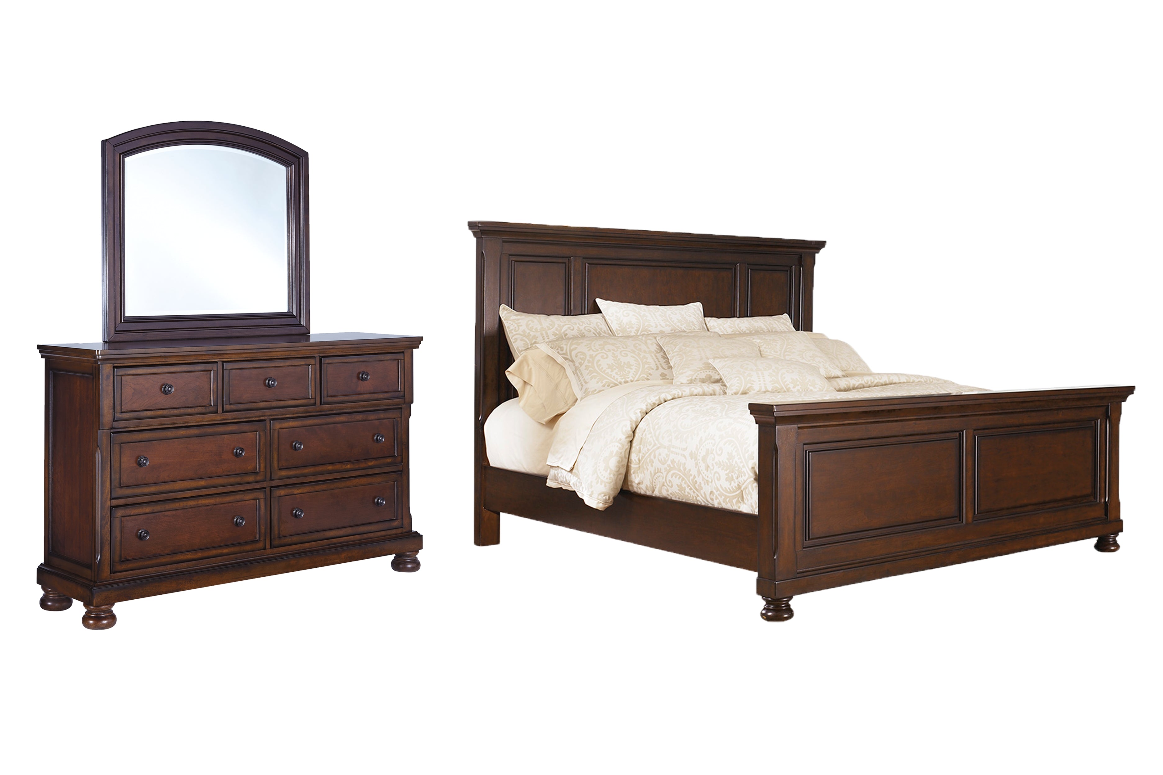 Furniture City Laplace - Ashley Furniture - Porter California King Panel Bed, Dresser and Mirror - California King Panel Bed, Dresser and Mirror - B697B35