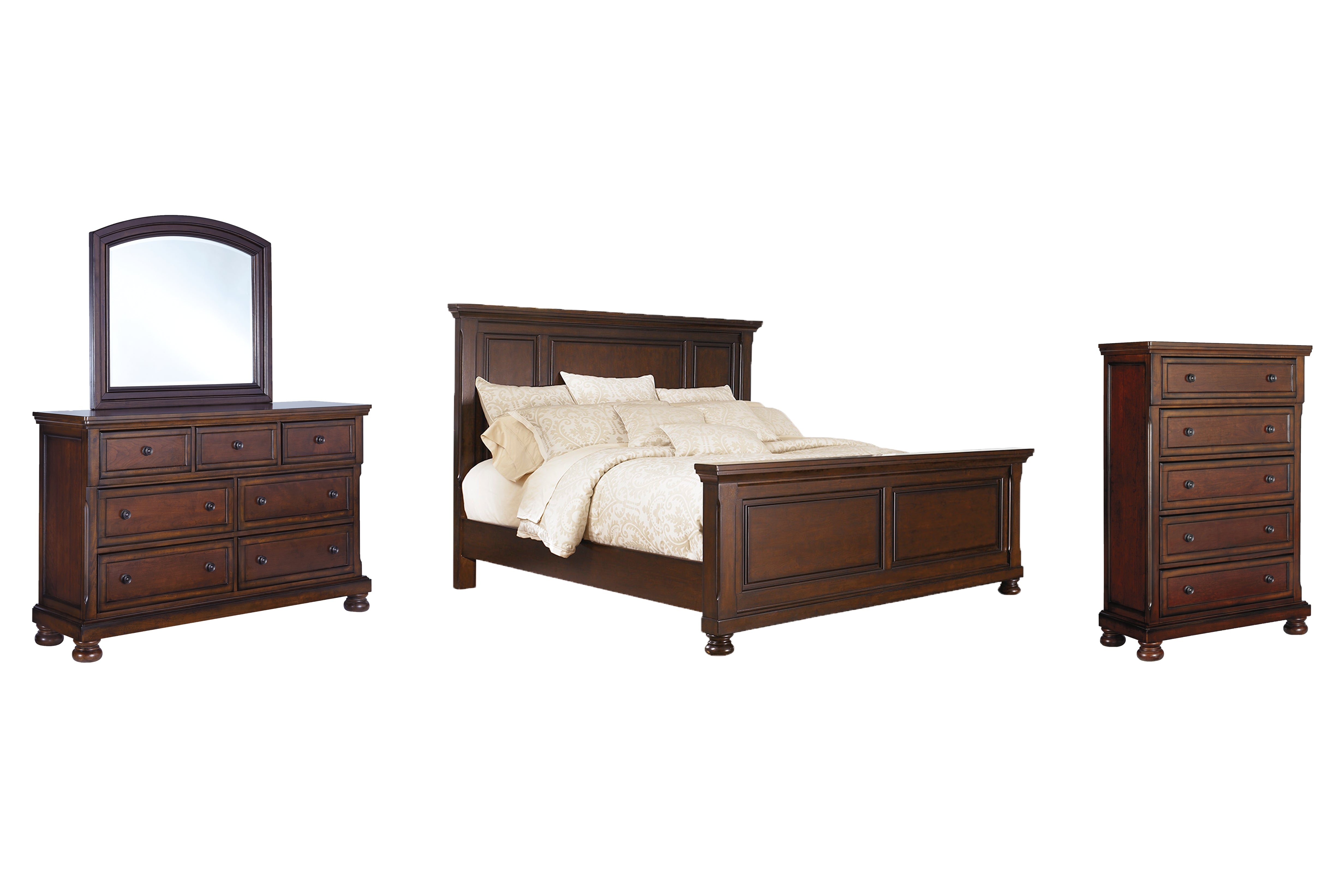 Furniture City Laplace - Ashley Furniture - Porter King Panel Bed, Dresser, Mirror and Chest - King Panel Bed, Dresser, Mirror and Chest - B697B37