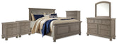 Furniture City Laplace - Ashley Furniture - Lettner King Panel Bed, Dresser, Mirror, Chest and 2 Nightstands - King Panel Bed, Dresser, Mirror, Chest and 2 Nightstands - B733B58