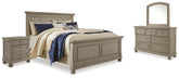 Furniture City Laplace - Ashley Furniture - Lettner King Panel Bed, Dresser, Mirror and 2 Nightstands - King Panel Bed, Dresser, Mirror and 2 Nightstands - B733B48
