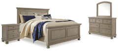 Furniture City Laplace - Ashley Furniture - Lettner King Panel Bed, Dresser, Mirror and 2 Nightstands - King Panel Bed, Dresser, Mirror and 2 Nightstands - B733B48