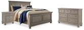 Furniture City Laplace - Ashley Furniture - Lettner Queen Panel Bed, Dresser, and Nightstand - Queen Panel Bed, Dresser, and Nightstand - B733B42