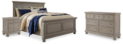 Furniture City Laplace - Ashley Furniture - Lettner Queen Panel Bed, Dresser, and Nightstand - Queen Panel Bed, Dresser, and Nightstand - B733B42