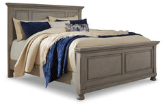 Furniture City Laplace - Ashley Furniture - Lettner Queen Panel Bed, Dresser, Mirror and 2 Nightstands - Queen Panel Bed, Dresser, Mirror and 2 Nightstands / Light Gray - B733B43