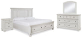 Furniture City Laplace - Ashley Furniture - Robbinsdale Queen Storage Bed, Dresser, Mirror and Nightstand - Queen Storage Bed, Dresser, Mirror and Nightstand - B742B28