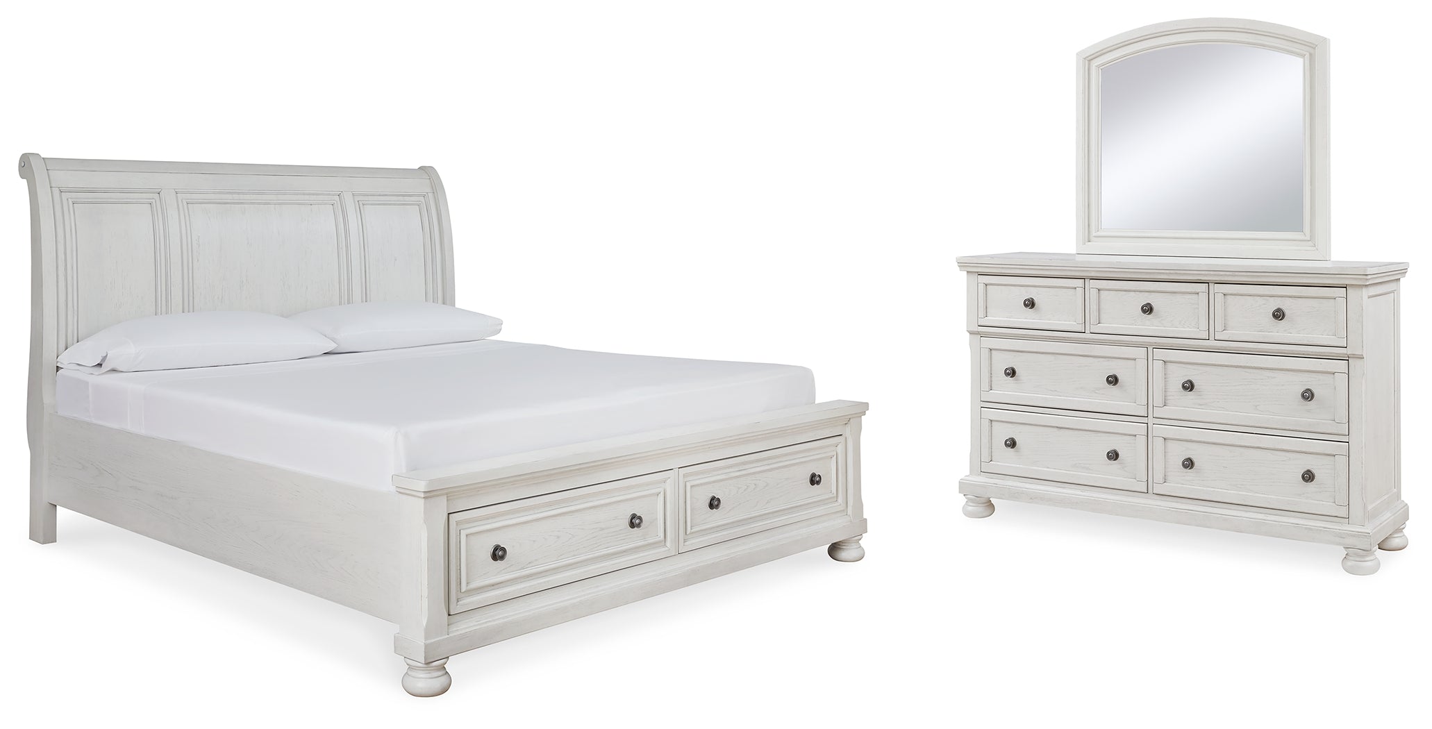 Furniture City Laplace - Ashley Furniture - Robbinsdale Queen Sleigh Storage Bed, Dresser and Mirror - Queen Sleigh Storage Bed, Dresser and Mirror - B742B5