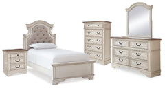 Furniture City Laplace - Ashley Furniture - Realyn Twin Panel Bed, Dresser, Mirror, Chest and Nightstand - Twin Panel Bed, Dresser, Mirror, Chest and Nightstand - B743B44