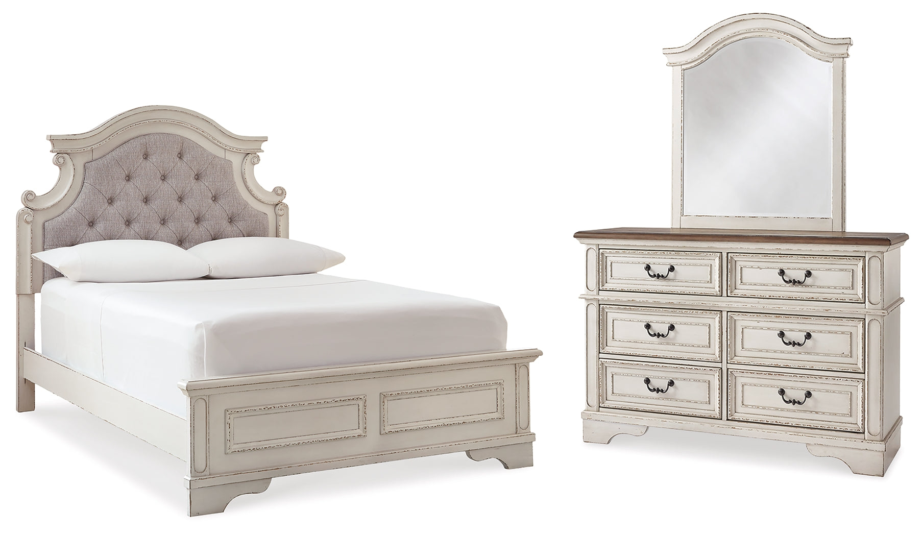 Furniture City Laplace - Ashley Furniture - Realyn Full Panel Bed, Dresser and Mirror - Full Panel Bed, Dresser and Mirror - B743B17