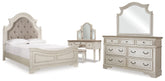 Furniture City Laplace - Ashley Furniture - Realyn Queen Panel Bed, Dresser, Mirror and Vanity - Queen Panel Bed, Dresser, Mirror and Vanity - B743B86