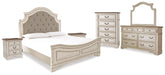 Furniture City Laplace - Ashley Furniture - Realyn King Upholstered Panel Bed, Dresser, Mirror, Chest and 2 Nightstands - King Upholstered Panel Bed, Dresser, Mirror, Chest and 2 Nightstands - B743B37