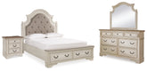 Furniture City Laplace - Ashley Furniture - Realyn Queen Upholstery Panel Bed, Dresser, Mirror and Nightstand - Queen Upholstery Panel Bed, Dresser, Mirror and Nightstand - B743B36