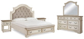 Furniture City Laplace - Ashley Furniture - Realyn King Panel Bed, Dresser, Mirror and 2 Nightstands - King Panel Bed, Dresser, Mirror and 2 Nightstands - B743B64