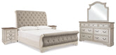 Furniture City Laplace - Ashley Furniture - Realyn King Upholstered Sleigh Bed, Dresser, Mirror and 2 Nightstands - King Upholstered Sleigh Bed, Dresser, Mirror and 2 Nightstands - B743B51