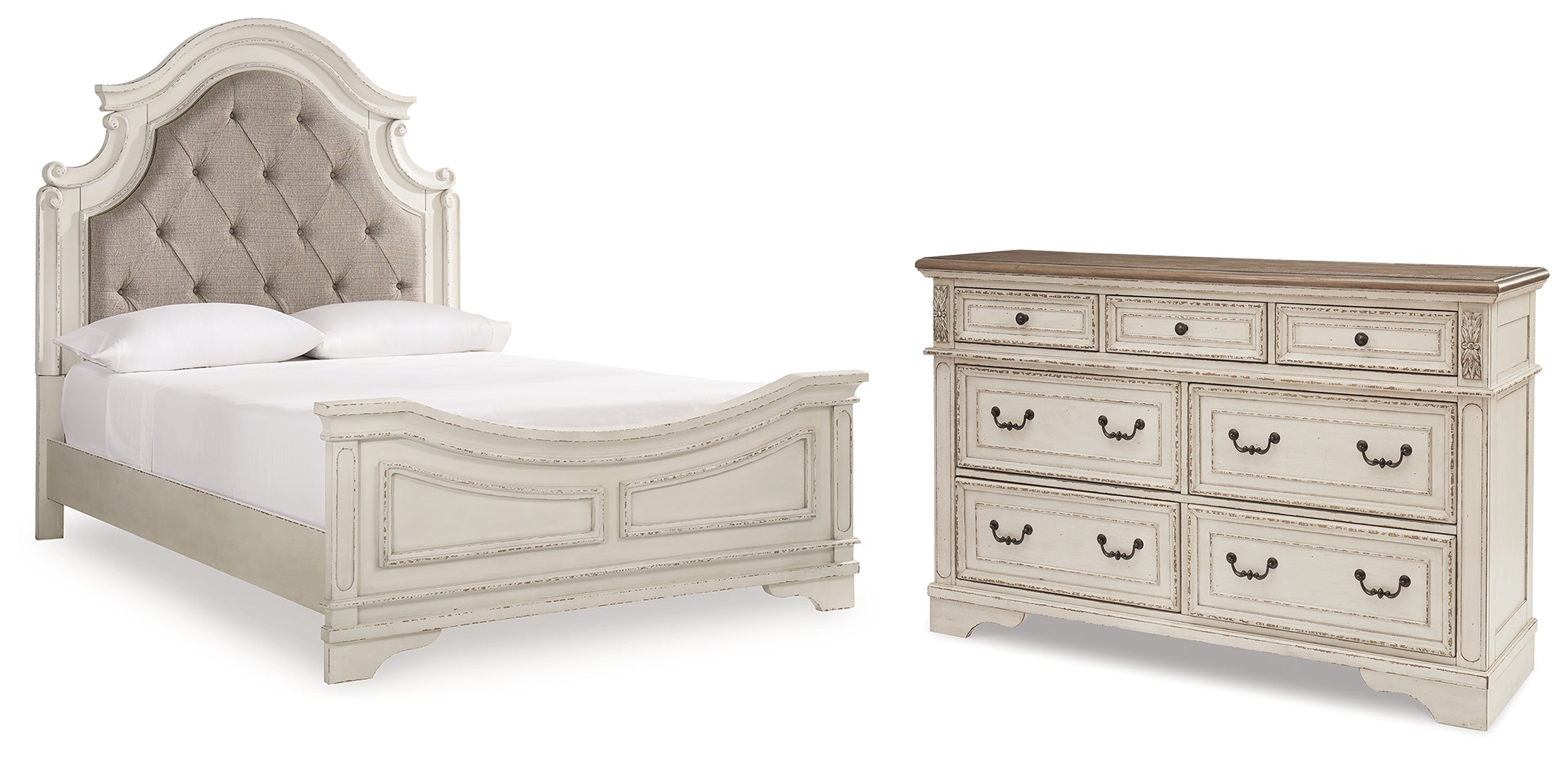 Furniture City Laplace - Ashley Furniture - Realyn Queen Panel Bed and Dresser - Queen Panel Bed and Dresser - B743B72