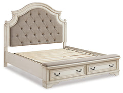Realyn California King Upholstered Storage Bed