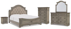 Furniture City Laplace - Ashley Furniture - Lodenbay King Upholstered Panel Bed, Dresser, Mirror, Chest and Nightstand - King Upholstered Panel Bed, Dresser, Mirror, Chest and Nightstand - B751B11