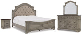 Furniture City Laplace - Ashley Furniture - Lodenbay King Upholstered Panel Bed, Dresser, Mirror, and Nightstand - King Upholstered Panel Bed, Dresser, Mirror, and Nightstand - B751B8