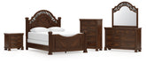 Furniture City Laplace - Ashley Furniture - Lavinton Queen Poster Bed, Dresser, Mirror, Chest and Nightstand - Queen Poster Bed, Dresser, Mirror, Chest and Nightstand - B764B14