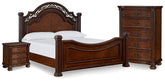 Furniture City Laplace - Ashley Furniture - Lavinton Queen Poster Bed, Chest and Nightstand - Queen Poster Bed, Chest and Nightstand - B764B15
